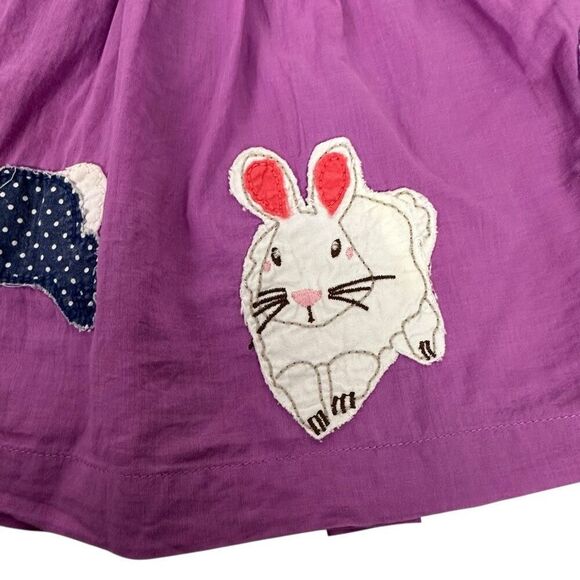 Mini Boden Smocked Bunny Applique Purple Skirt 7-8 Years - Picture 5 of 9
